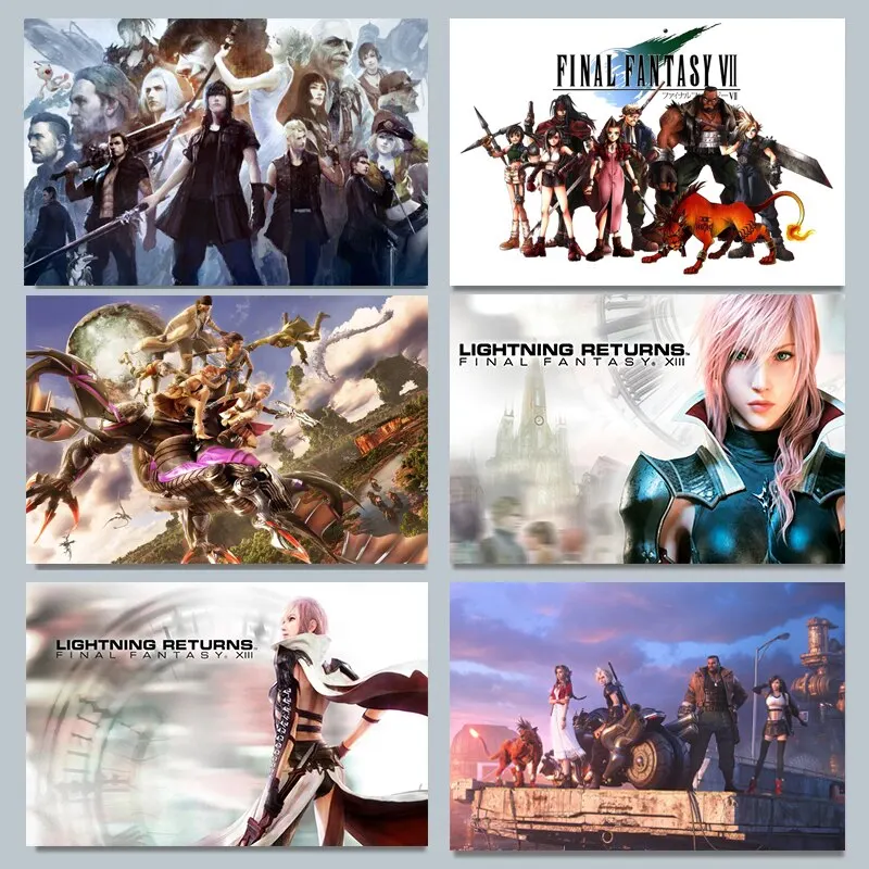 Gaming Accessories Decor - Final Fantasy VII Vaporwave холст постер