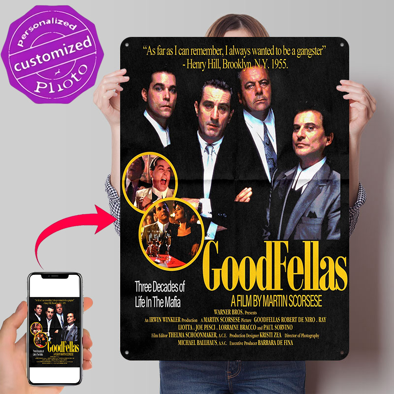 Gaming Accessories Europe - Металлическая 3D-табличка GoodFellas с индивидуальным текстом,